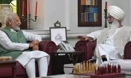 प्रधानमंत्री नरेंद्र मोदी का पंजाब दौरा, डेरा ब्यास के मुखी बाबा गुरिंदर सिंह ढिल्‍लों से की मुलाकात